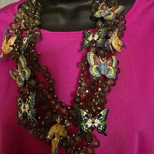 Sassy Jones Boutique "Zaria" Necklace With Broaches
